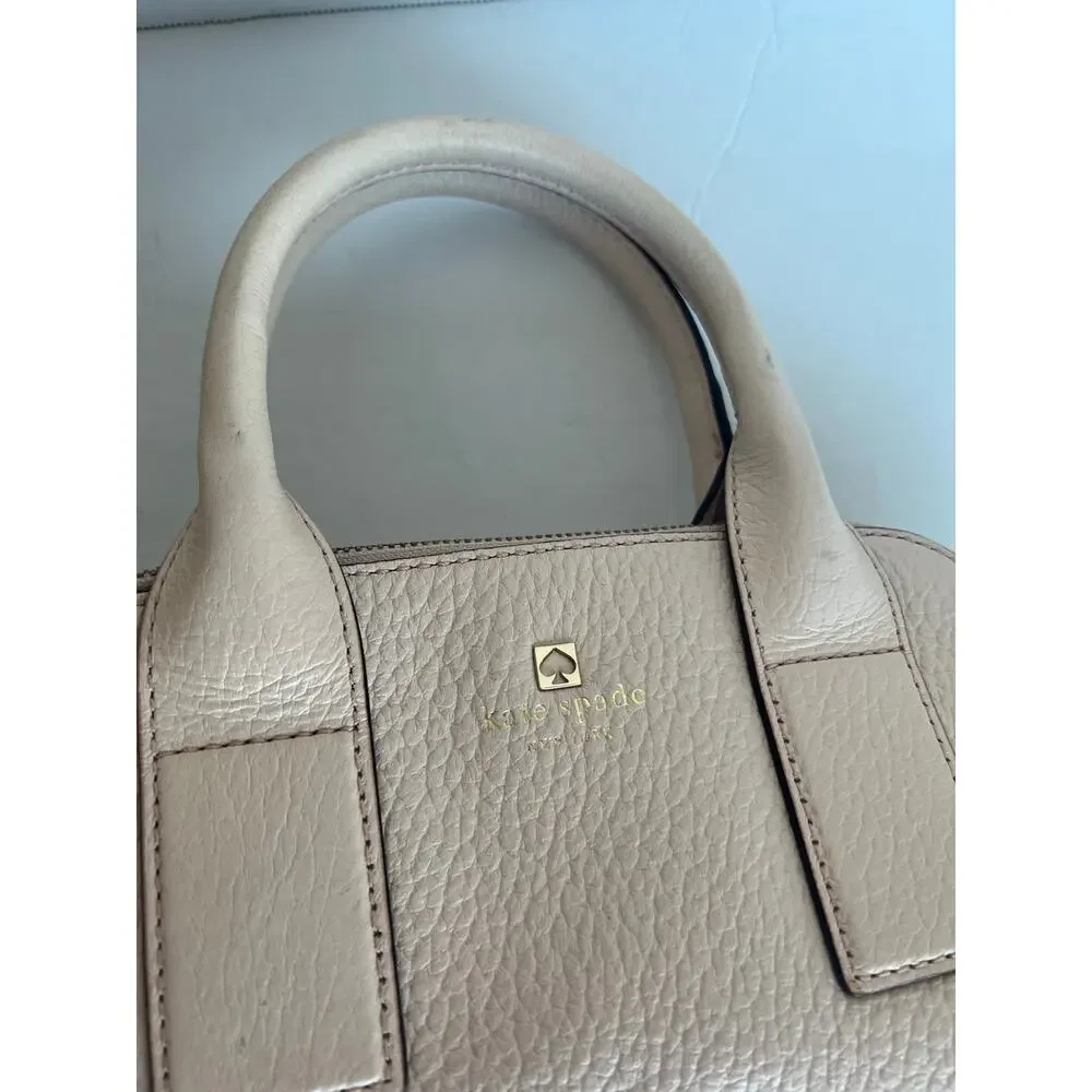 Kate Spade Southport‎ Avenue Jenny Pink Pebbled Leather Crossbody Hand Bag Purse
